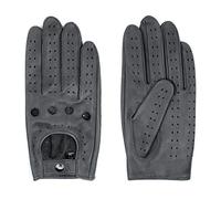 Harssidanzar Men's Leather Driving Gloves Unlined Sheepskin Gloves For Men GM026UKC,Gray,Size S