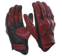 Harssidanzar Motorcycle Gloves for Men Fleece Lined Winter Warm GoatSkin Leather TouchScreen Motorcycle Gloves GM041UK, Oxblood-black, Size S