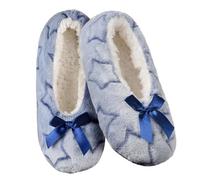 Harssidanzar RL015EU Women's Socks Winter Adults Warm Home Soft Slipper Non-Slip Cute Ballet Washable, dark blue, 8.5/9 UK