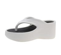 Harssidanzar Womens Flip Flops Platform EVA 8.5cm Heel Thong Sandals for Stylish Lift HL234US, White, 9-9.5