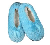 Harssidanzar Women's Socks Warm Sock Adults Home Winter Soft Slipper Non-Slip Ballet Washable RL014EU, blue, 8.5/9 UK