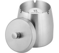 HARTAR Smokeless Ashtrays for Cigarettes Indoor, Ash Tray Sets Outdoor Windproof Cute Home Large Funny Metal Outside Ashtray with Lid for Cigarettes Butt Can for Outside Patio, X-Large