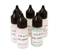 Hartem - Empty Acrylic Paint Mixing Bottles | Pack of 6 Plastic Jars with Customizable Labels | Mixing Containers for Modelling and Miniature Colours | 12ml
