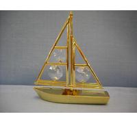 Hartes 24K Gold Plated Sailing Boat with Swarovski Crystals