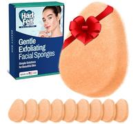 HartFelt [10 Pack] Gentle Exfoliating Facial Sponge for Face - Daily Cleansing Scrubber & Reusable Pads for Removing Makeup, Dirt, and Dead Skin