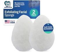 HartFelt 2ct Tear Drop Face Scrubber for Women | Reusable Facial Sponges for Daily Cleansing | Facial Exfoliating Pads for Removing Dead Skin, Dirt & Makeup | Made in USA