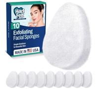 HartFelt Facial Exfoliation Beauty Box with Face Scrub Soft Exfoliating Bath Sponge Set, Gentle Skin Exfoliator & Dead Skin Remover, Shower Sponges for Women & Men, Shower Scrubber Gift Box 10pk