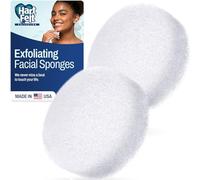 HartFelt Facial Sponges for Washing Face - Exfoliating Sponge for Face, Facial Cleansing Sponges Reusable - Face Scrubber Exfoliator Sponge, Pack of 2