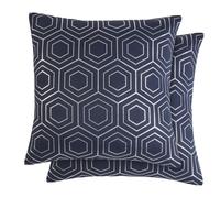 Emma Barclay Hartford - Cushion Cover in Navy - 17x17 (43x43cm)