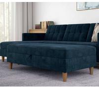 Hartford Storage Ottoman - Blue Chenille by Dorel