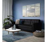 Dorel Home Hartford Sectional Sofa Bed In Pu Black