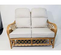 Hartfords Replacement Cushion Covers (Piped) for Conservatory Cane Furniture (COVERS ONLY) (Set of Sofa Covers, Herringbone Natural)