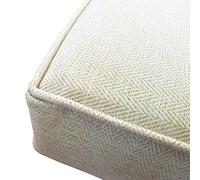 Hartfords Replacement Cushion Covers (Piped) for Conservatory Cane Furniture (COVERS ONLY) (Set of Suite Covers, Herringbone Natural)