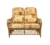 Hartfords Replacement Cushions (Piped) for Conservatory Cane Furniture (CUSHIONS ONLY) (Poppies Peach, 1 x Sofa)