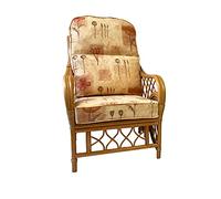 Hartfords Replacement Cushions (Piped) for Conservatory Cane Furniture (CUSHIONS ONLY) (Poppies Peach, 1 x Chair)