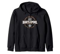 Hartlepool North East England Coordinates Label 2C Zip Hoodie