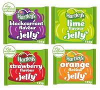 Hartley's Flavour Jelly, Blackcurrant, Lime, Strawberry and Orange Varieties, No Artificial Colours, 135g