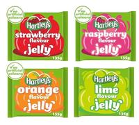 Hartley's Flavour Jelly Variety Pack, Strawberry, Raspberry, Orange and Lime, No Artificial Colours, 135g