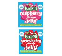 Hartley's Raspberry and Strawberry Flavour Jelly, Sugar Free, Twin Pack.