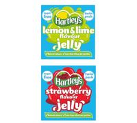 Hartley's Sugar Free Jelly Twin Pack, Lemon & Lime and Strawberry Flavour, Natural Colours