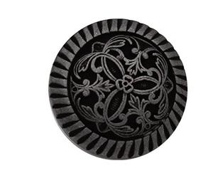 Hartmann-Knöpfe Pack of 10 Silver Matt Black Metal Buttons Elegant Pattern Eyelet Buttons 12 mm, 18 mm or 20 mm Made in Germany (12 mm)