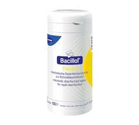 Hartmann Pack of 12 Bacillol Tissues, Alcoholic Disinfectant Wipes, Cardboard, Dispenser Box, 100 Pieces, White, Length: 9 cm, W: 9 cm, H: 19 cm