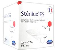 Hartmann Stérilux ES Sterile Gaze Compresses 7,5 x 7,5cm 50 x 2 Pieces