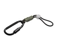 Harts Carabiner Paracord Key Ring, Durable Metal Construction, Strong Spring Action for Keys, Fobs and Tags (Green)
