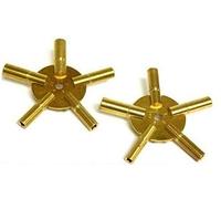 Clock Winding Keys Brass Spider odd/Even Pair Ten Sizes Key Wind Old Clocks 10 Sizes