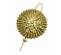 Harts Decorative Clock Pendulum Bob, For American Ansonia, Waterbury Designs. Cast Metal Sunburst Design, 40mm Diameter, 70mm Length, 80g, Gold