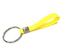 Harts Extra Large 39mm Split Ring Heavy Duty Identification Silicon Key Ring loops Fob. (Single) (Yellow Single)
