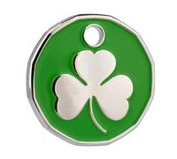 Harts Genuine Tan Leather Pound Pouch with a Trolley Token of your selection Fob Keyring Pound Pouch Keychain Key Ring Holder (Shamrock)