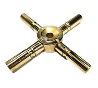 Harts Heavy Duty 4 Prong Strong Polished Finished Clock Winding Keys Brass Spider Star. Larger Even Sizes 8, 10, 12, 14