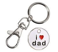 Harts I Dad - Trolley Keyring Token - Same Size As £1 Pound Coin. New 12 sided design