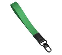 Harts Large Heavy Duty Nylon Identification Key Ring Clip on Handel loops Fob. (Green)