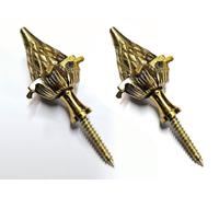 Harts Pair of Brass Acorn finial clock cases decoration 53mm high clocks long case
