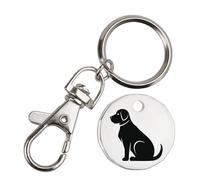 Harts Sitting Dog Trolley Token Keyring New 12 Sided £1 Coin Shape x 1 unit