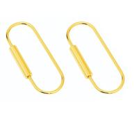 Harts Solid Brass Screw Lock Keychain, 81.5mm x 32.5mm, Set of 2, Key Ring