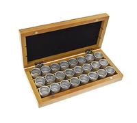 Harts Wooden Box with Aluminium Round insert Boxes with seal through lids (24)