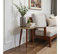 Hartsmede Hand Carved Vintage Side Table Brass in Copper Hartsmede Copper