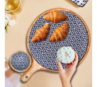 Hartsmede Handmade Serving Platter Tray With Bowl Sambhal Ideal Gift in Blue Hartsmede Blue