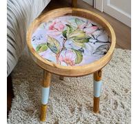 Hartsmede Handmade Side Table Solid Mango Wood Detachable Legs Spring Flower in Rose Gold Hartsmede Rose Gold