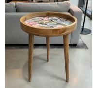 Hartsmede Handmade Side Table Solid Mango Wood Detachable Legs Spring Flower PL in Rose Gold Hartsmede Rose Gold