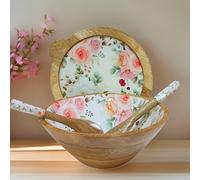 Hartsmede Hummingbird Large Serving Bowl With Lid & Spoons Floral in White | Size: 3L Hartsmede White 3L