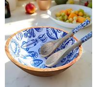 Hartsmede Hummingbird Large Serving Bowl With Spoons in Blue Hartsmede Blue