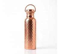 HartVale Aqua Pure Copper Water Bottle 950ml with Handle - Leak-Proof, Handmade Hammered Finish, Eco-Friendly & Plastic-Free Reusable Bottle for Daily Hydration