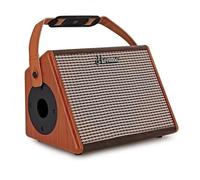 Hartwood Portable Acoustic Guitar Amplifier with Effects & Bluetooth | Portable acoustic amp with mic input and Bluetooth, 2-band EQ with reverb and echo, up to 6 hours battery, great for busking