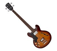 Hartwood Revival Left Handed Bass Guitar Sunburst