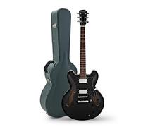 Hartwood Revival Semi Acoustic Guitar & Hard Case Jet Black