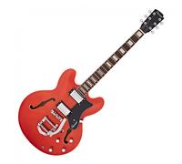 Hartwood Revival Vibrato Semi Acoustic Guitar Burnt Orange NearlyNew